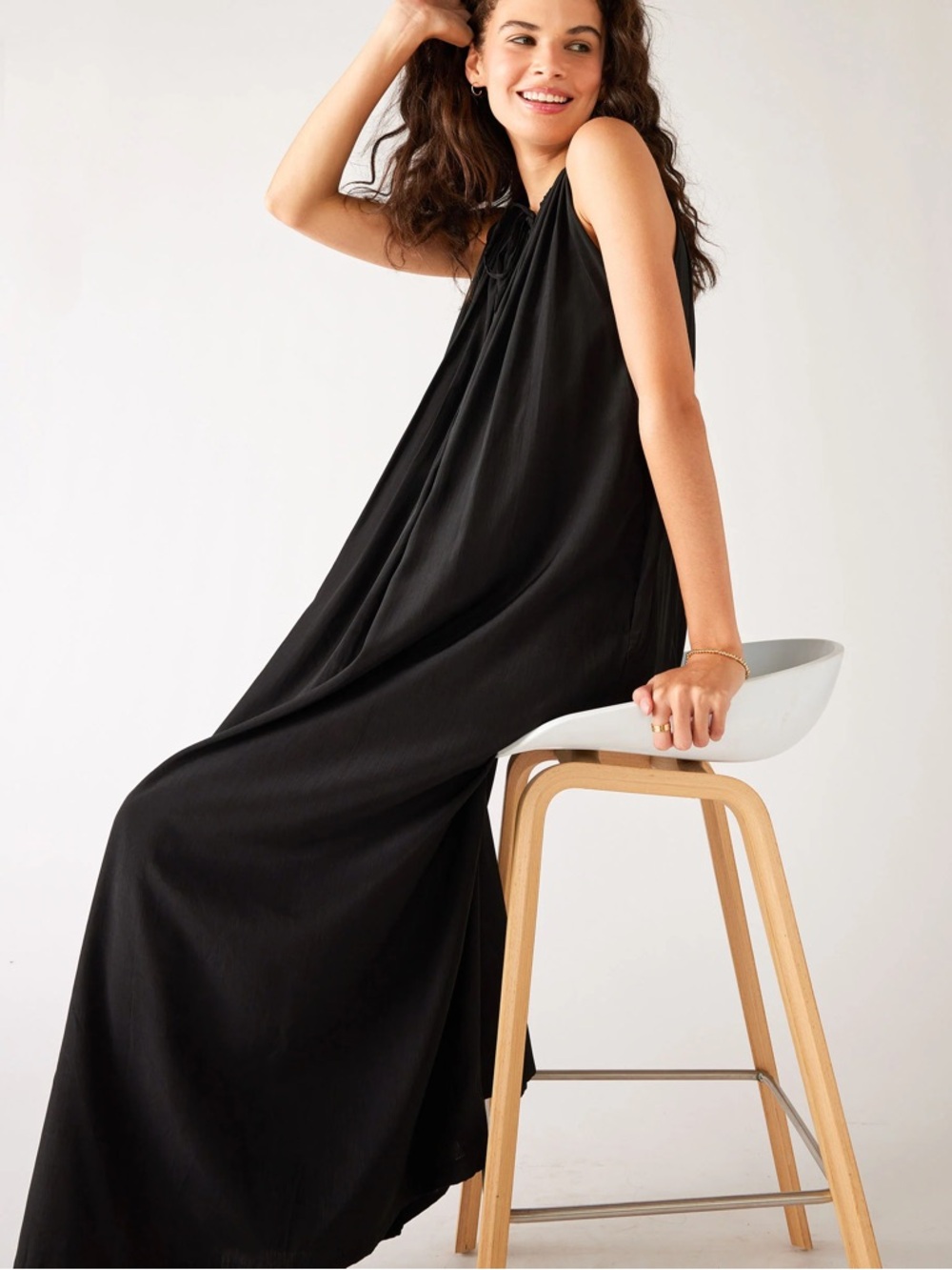 MERSEA Patio Dress Black One Size Maxi Dress